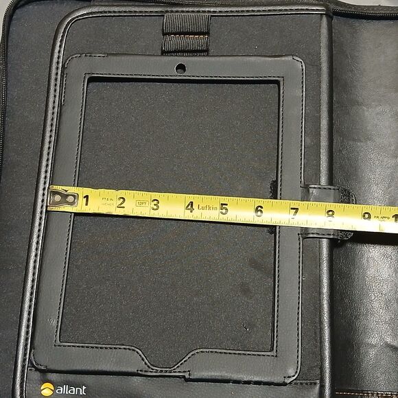 Allant iPad Case Black Full Zip Pro Folio Leather Vinyl The Milano Travel Handle - Picture 14 of 15